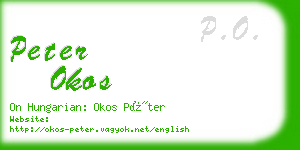 peter okos business card